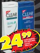 Clear Shampoo For Ladies/Men Assorted-200ml