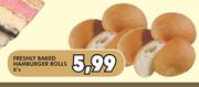 Freshly Baked Hamburger Rolls-6's