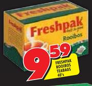 Freshpak Rooibos Teabags-40's