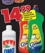 Bio Crystal Dishwashing Liquid Assorted-750ml