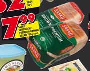 Sasko Sandwich/Premium Brown Bread-700g Each
