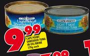 Cape Point Shredded Tuna In Oil/Brine-170g Each