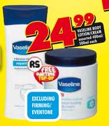 Vaseline Body Lotion/Cream Assorted-400ml/500ml Each