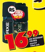 Axe Deodorant For Men Assorted- 150ml Each