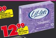 Lil-Lets Mini Tampons- 10's Per Pack