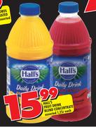 Hall's Fruit Drink Blend Concentrated Assorted-1.25L Each