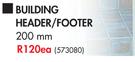 Everite Building Header/Footer 200mm-Each