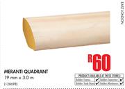 Meranti Quadrant 19mm x 3.0m