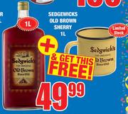Sedgewicks Old Brown Sherry 1Ltr Plus Free Mug