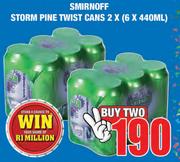 Smirnoff Storm Pine Twist Cans-2 x 6x440ml