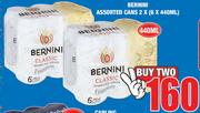 Bernini Assorted Cans-2 x 6x440ml