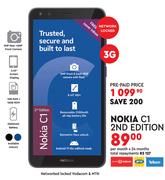 Nokia C1 2nd Edition 3G- Per Month x 24 Months