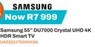 Samsung 55" DU7000 Crystal UHD 4K HDR Smart TV UA55DU7000KXXA
