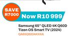 Samsung 65" QLED 4K Q60D Tizen OS Smart TV 2024 QA65Q60DAKXXA