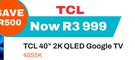 TCL 40" 2K QLED Google TV 40S5K