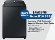 Samsung 27Kg Top Loader Washing Machine (Black Caviar) WA27B8375GV