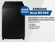 Samsung AI 21Kg Top Loader Washing Machine (Black Caviar) WA80F21S8BFA
