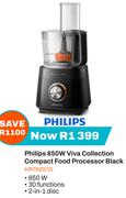 Philips 850W Viva Collection Compact Food Processor (Black) HR7520/10