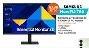 Samsung 27" Essential S3 S30GD Full HD Monitor LS27D300GAUXEN