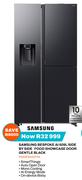 Samsung Bespoke AI 609L Side By Side Food Showcase Door Gentle Black RS80F64G2FFA