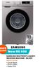 Samsung 9Kg Front Loader Washing Machine-Silver WW90T3040BS