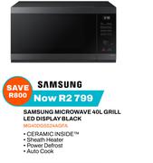 Samsung Microwave 40Ltr Grill LED Display Black