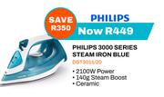 Philips 3000 Series Steam Iron Blue DST3011/20