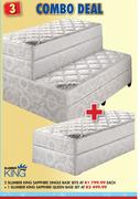 Slumber King Sapphire Single Base Set + 1Slumber King Sapphire Queen Base Set