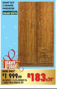 Smart Buy 3 Drawer Wardrobe