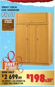 Verso 120cm Oak Wardrobe