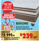 Restonic Regency Deluxe Queen Base Set