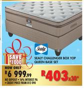 Sealy Challenger Box Top Queen Base Set