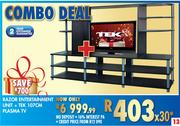 Razor Entertainment Unit + Tek 107cm Plasma TV