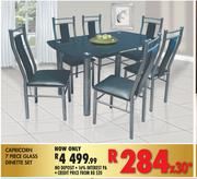 Capricorn 7 Piece Glass Dinette Set