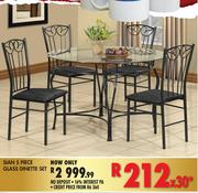 Sian 5 Piece Glass Dinette Set