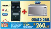 Tek 4 Plate Compact Stove + LG 26l Metallic Microwave Oven