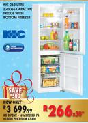 KIC Fridge With Bottom Freezer - 263 Ltr (Gross)