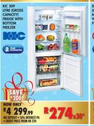 KIC Fridge With Bottom Freezer - 309 Ltr (Gross)