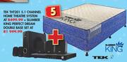 Tek THT201 5.1 Channel Home Theater System + Slumber King Perfect Dream Double Base Set