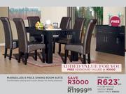 Marseilles 8 Piece Dining Room Suite With Free Sideboard