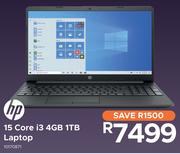HP 15 Core i3 4GB 1TB Laptop