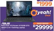 Asus Rog Flow X13 Ryzen 9 512GB GTX 1650Ti 2 In 1 Gaming Laptop