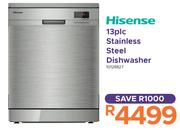 Hisense 13 Place Stainless Steel Dishwasher