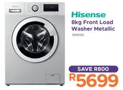 Hisense 8Kg Front Load Washer Metallic