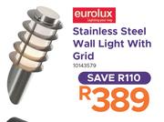 Eurolux Stainless Steel Wall Light With Grid