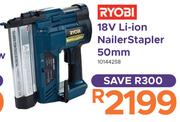 Ryobi 18V Li-Ion Nailer Stapler 50mm