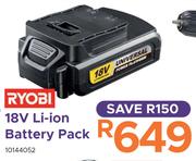 Ryobi 18V Li-Ion Battery Pack