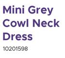 Mini Grey Cowl Neck Dress