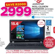 Packard Bell Intel Celeron Notebook ENTE70BH
