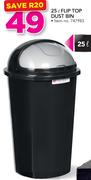 Contour 25Ltr Flip Top Dust Bin